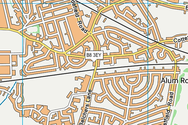 B8 3EY map - OS VectorMap District (Ordnance Survey)