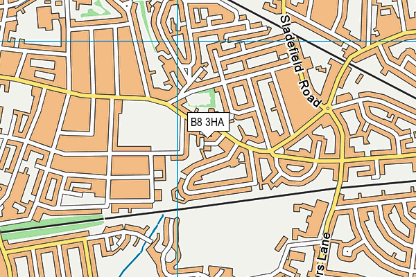 B8 3HA map - OS VectorMap District (Ordnance Survey)