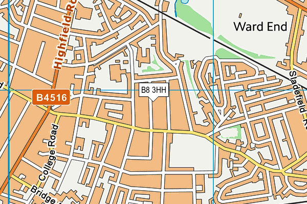 B8 3HH map - OS VectorMap District (Ordnance Survey)