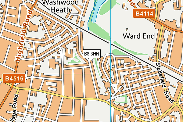 B8 3HN map - OS VectorMap District (Ordnance Survey)