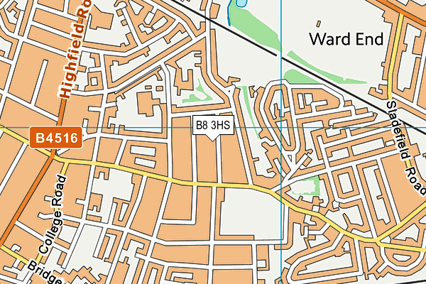 B8 3HS map - OS VectorMap District (Ordnance Survey)