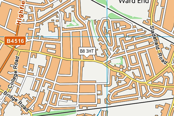 B8 3HT map - OS VectorMap District (Ordnance Survey)