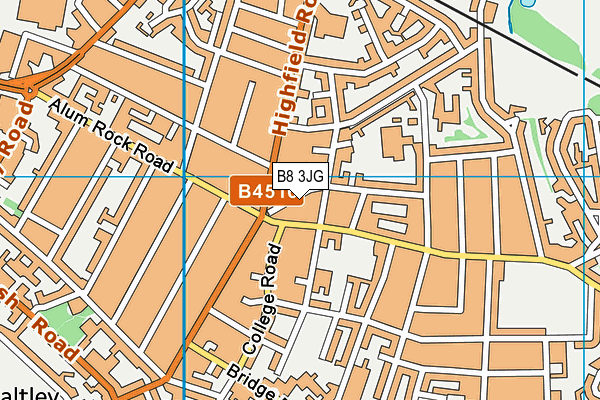 B8 3JG map - OS VectorMap District (Ordnance Survey)