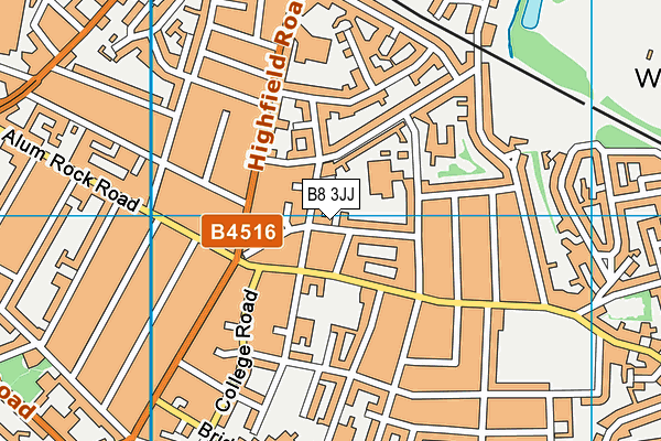 B8 3JJ map - OS VectorMap District (Ordnance Survey)