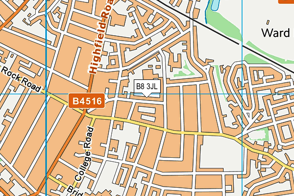 B8 3JL map - OS VectorMap District (Ordnance Survey)