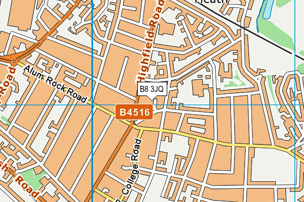 B8 3JQ map - OS VectorMap District (Ordnance Survey)