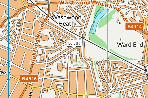 B8 3JR map - OS VectorMap District (Ordnance Survey)
