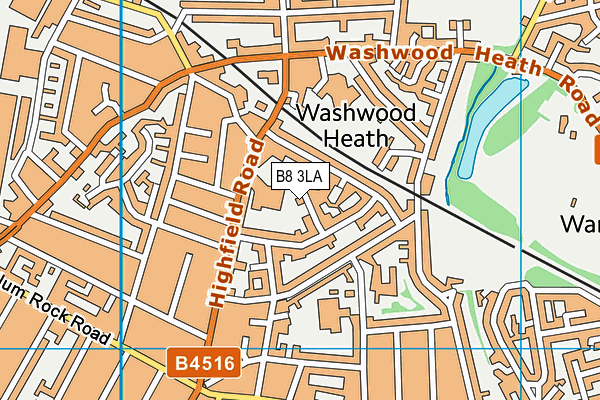 B8 3LA map - OS VectorMap District (Ordnance Survey)