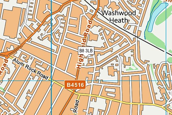 B8 3LB map - OS VectorMap District (Ordnance Survey)