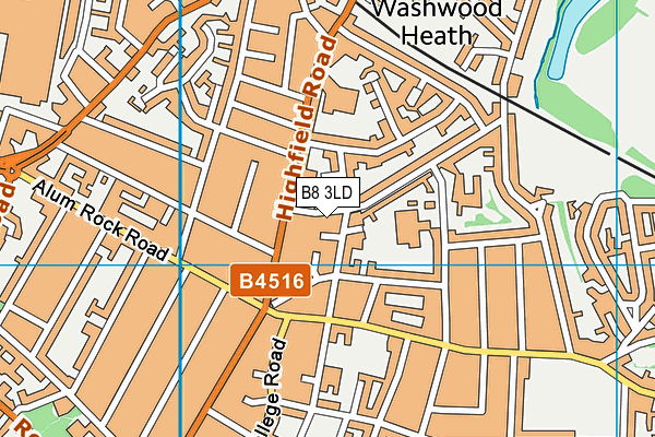 B8 3LD map - OS VectorMap District (Ordnance Survey)