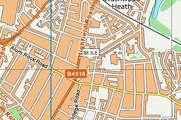 B8 3LE map - OS VectorMap District (Ordnance Survey)