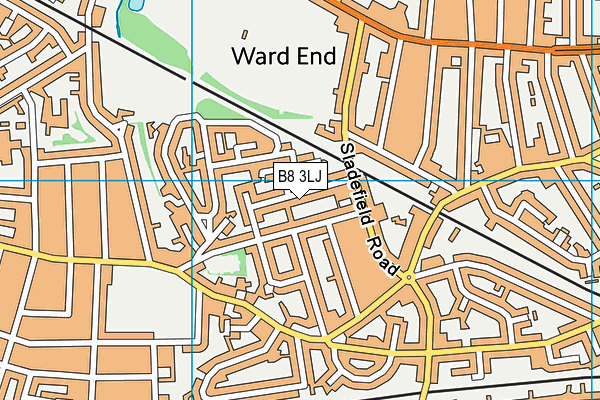 B8 3LJ map - OS VectorMap District (Ordnance Survey)