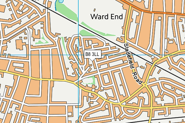 B8 3LL map - OS VectorMap District (Ordnance Survey)