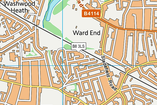 B8 3LS map - OS VectorMap District (Ordnance Survey)