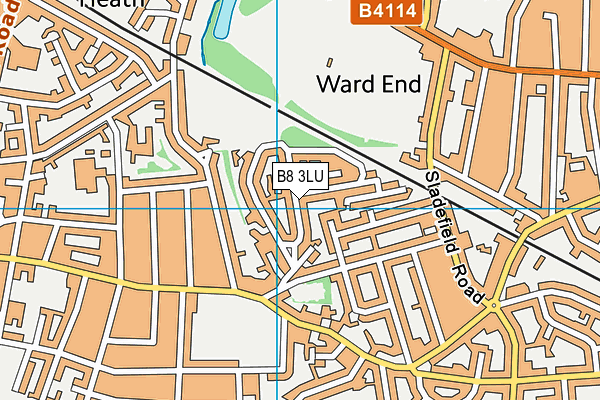 B8 3LU map - OS VectorMap District (Ordnance Survey)