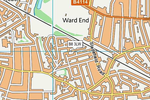 B8 3LW map - OS VectorMap District (Ordnance Survey)