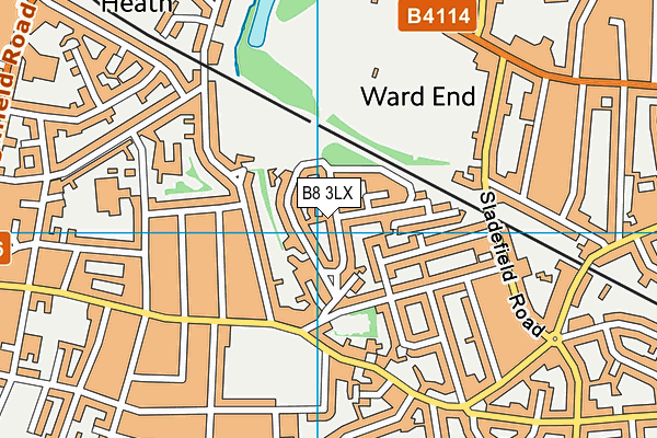 B8 3LX map - OS VectorMap District (Ordnance Survey)