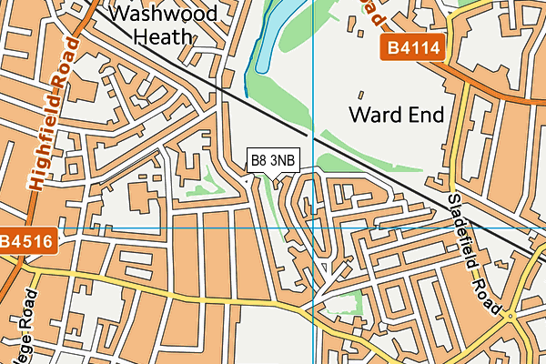 B8 3NB map - OS VectorMap District (Ordnance Survey)