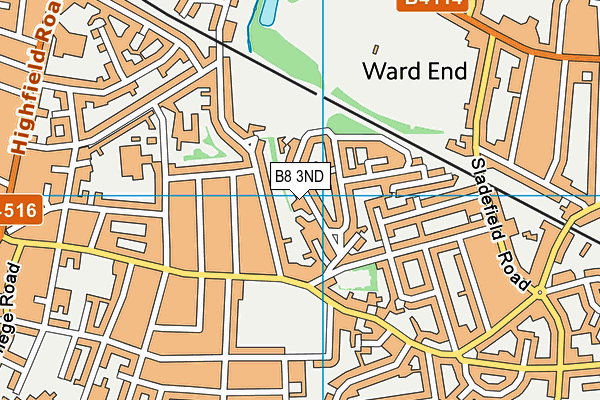 B8 3ND map - OS VectorMap District (Ordnance Survey)