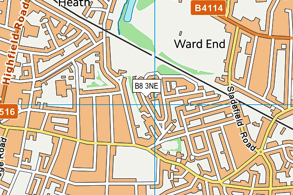B8 3NE map - OS VectorMap District (Ordnance Survey)