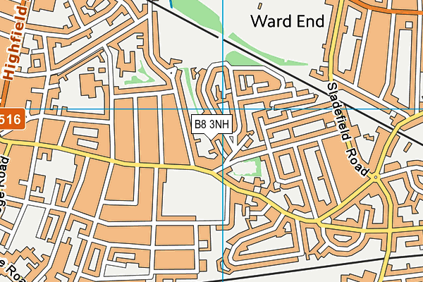 B8 3NH map - OS VectorMap District (Ordnance Survey)
