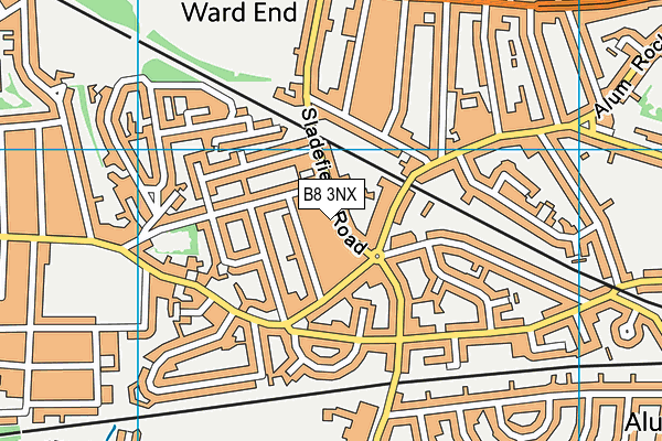 B8 3NX map - OS VectorMap District (Ordnance Survey)