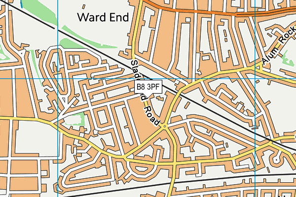 B8 3PF map - OS VectorMap District (Ordnance Survey)