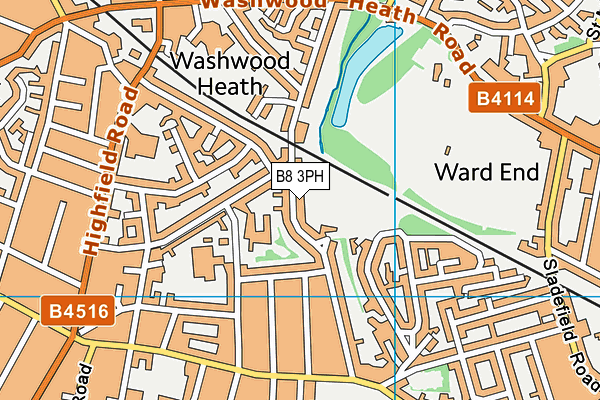 B8 3PH map - OS VectorMap District (Ordnance Survey)
