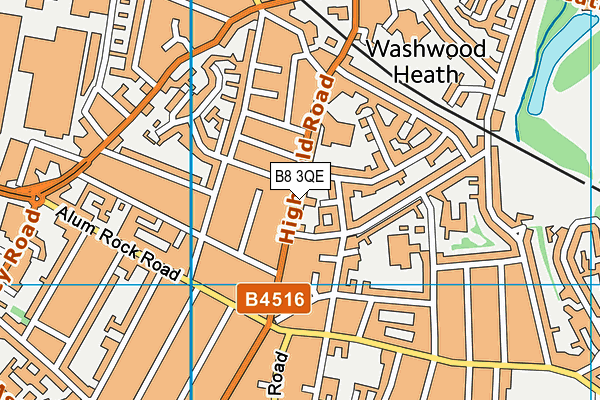 B8 3QE map - OS VectorMap District (Ordnance Survey)