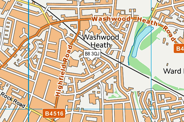 B8 3QJ map - OS VectorMap District (Ordnance Survey)