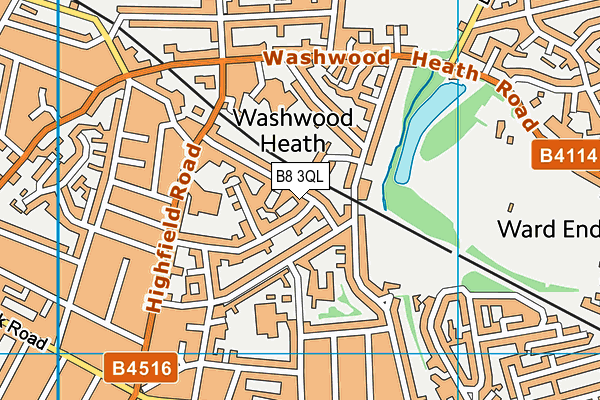 B8 3QL map - OS VectorMap District (Ordnance Survey)