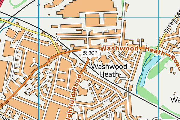 B8 3QP map - OS VectorMap District (Ordnance Survey)