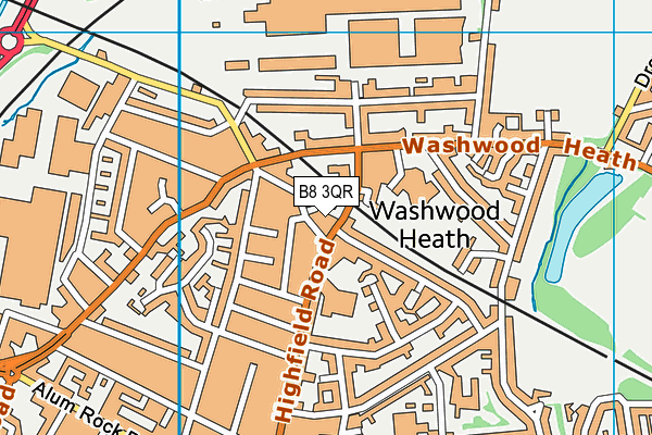 B8 3QR map - OS VectorMap District (Ordnance Survey)