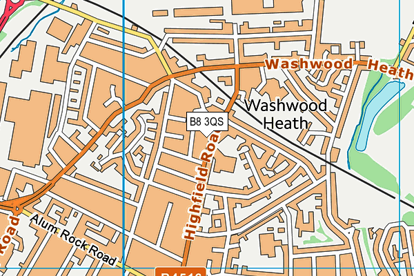 B8 3QS map - OS VectorMap District (Ordnance Survey)