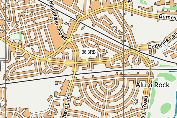 B8 3RB map - OS VectorMap District (Ordnance Survey)