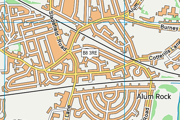 B8 3RE map - OS VectorMap District (Ordnance Survey)