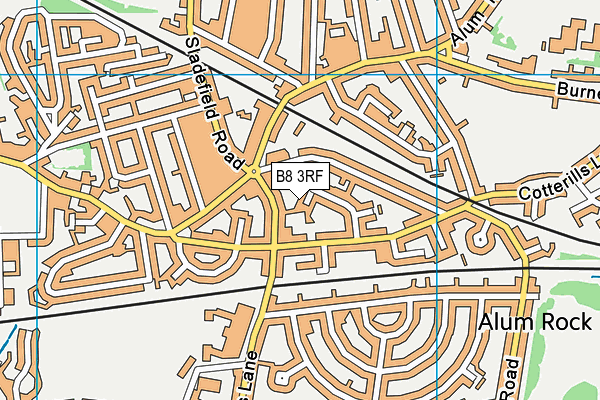 B8 3RF map - OS VectorMap District (Ordnance Survey)