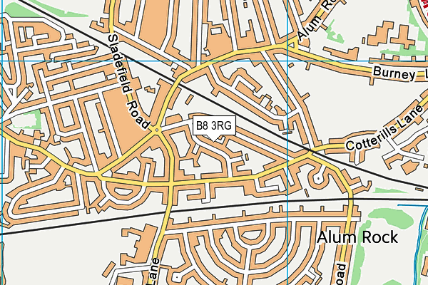B8 3RG map - OS VectorMap District (Ordnance Survey)