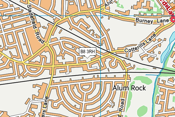 B8 3RH map - OS VectorMap District (Ordnance Survey)