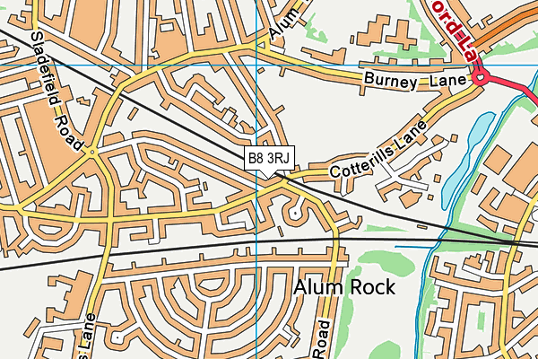 B8 3RJ map - OS VectorMap District (Ordnance Survey)