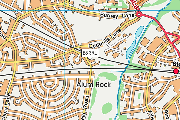 B8 3RL map - OS VectorMap District (Ordnance Survey)