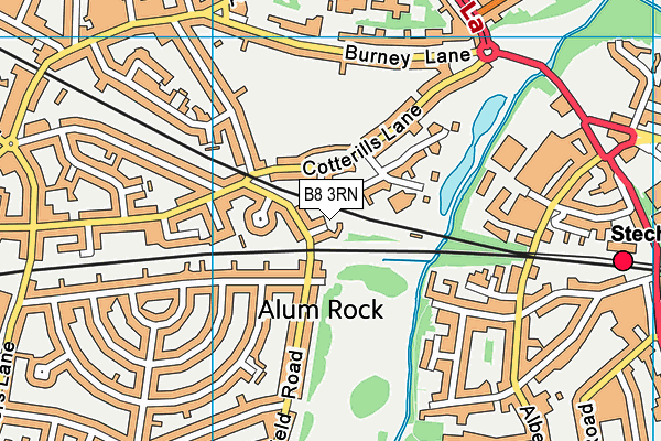 B8 3RN map - OS VectorMap District (Ordnance Survey)