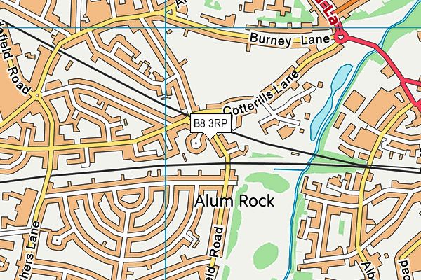 B8 3RP map - OS VectorMap District (Ordnance Survey)