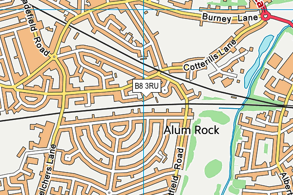 B8 3RU map - OS VectorMap District (Ordnance Survey)