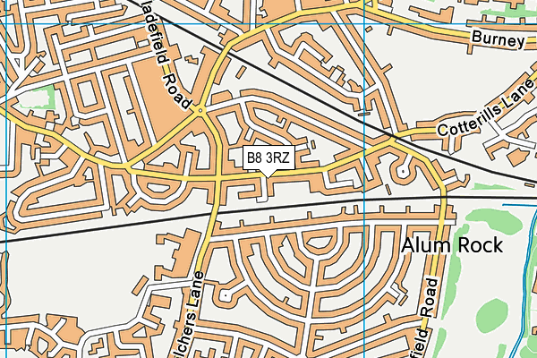 B8 3RZ map - OS VectorMap District (Ordnance Survey)