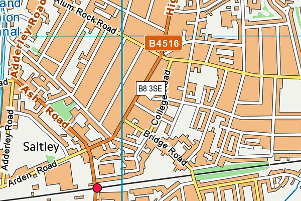 B8 3SE map - OS VectorMap District (Ordnance Survey)