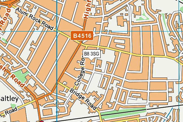 B8 3SG map - OS VectorMap District (Ordnance Survey)