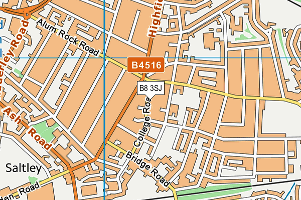 B8 3SJ map - OS VectorMap District (Ordnance Survey)