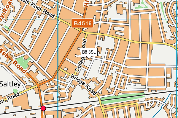 B8 3SL map - OS VectorMap District (Ordnance Survey)
