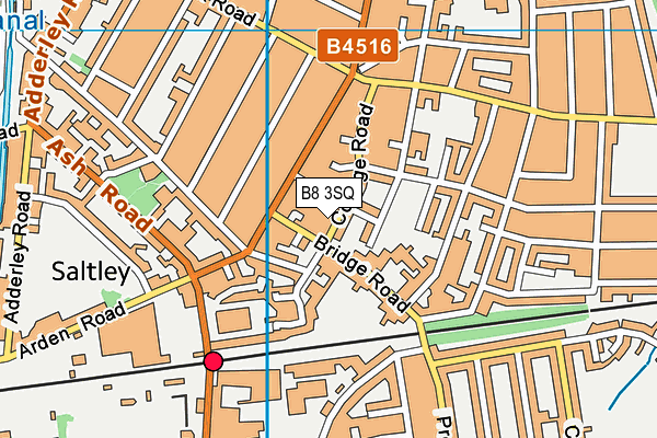 B8 3SQ map - OS VectorMap District (Ordnance Survey)